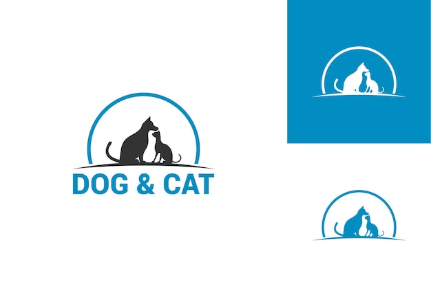 Design der hunde- und katzenlogoschablone