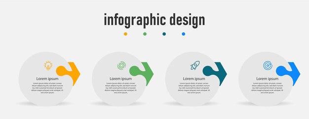 Design der infografik-vorlagenelemente