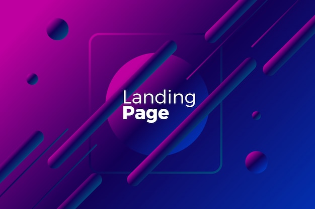 Design der kreativen landingpage 3d