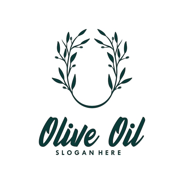 Design der Olivenöl-Logo-Vorlage