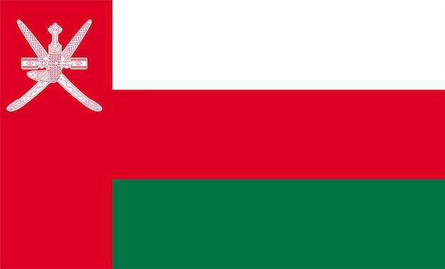 Vektor design der oman-flagge