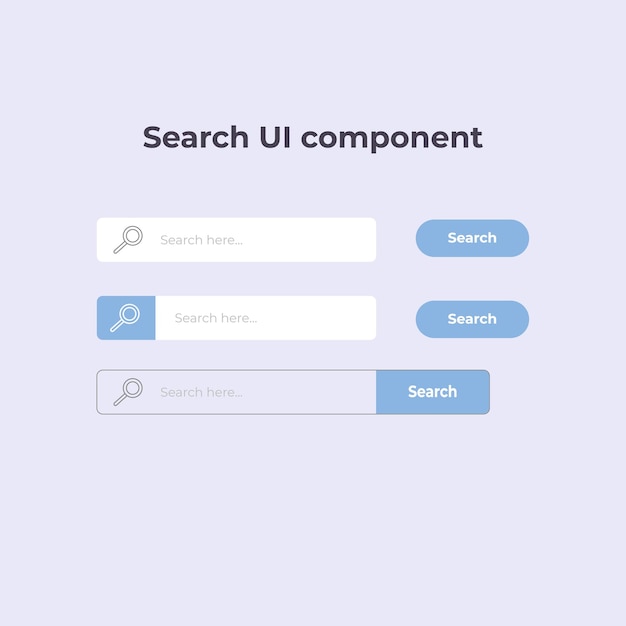 Design der Such-UI-Komponente