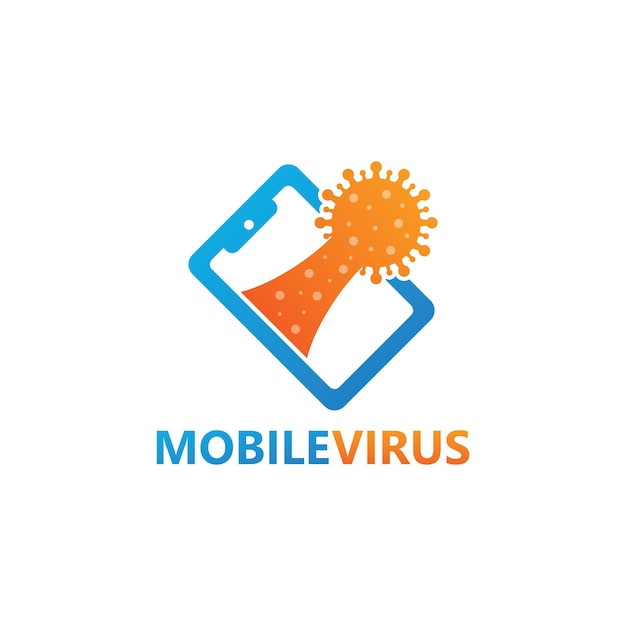 Design der Virus-Logo-Vorlage für Mobilgeräte