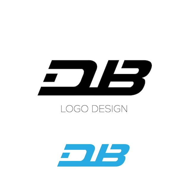 Design des DB-Anfangsbuchstaben-Logos