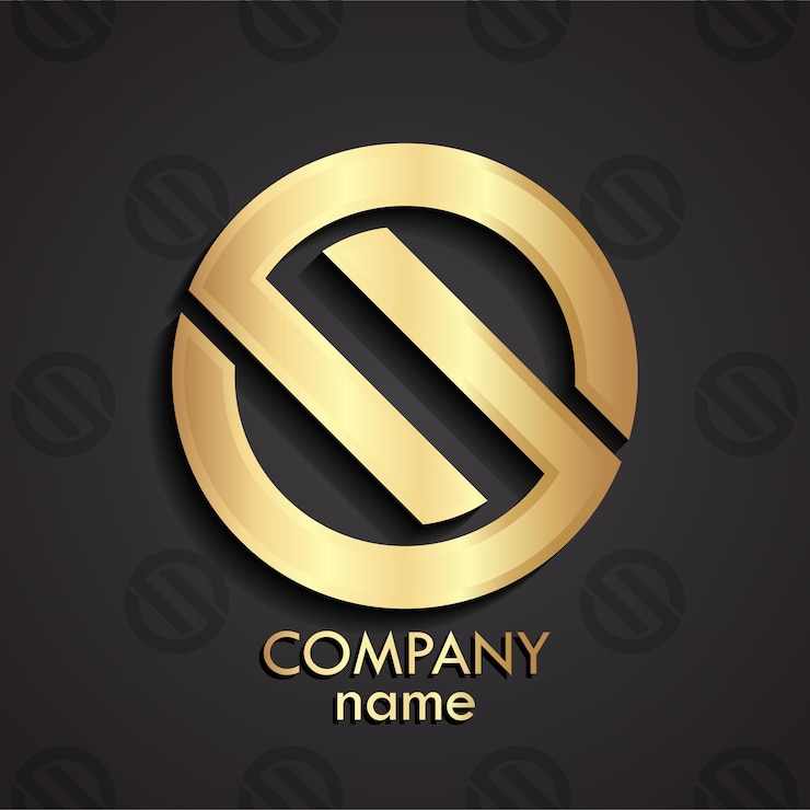 Vektor design des golden circle-logos