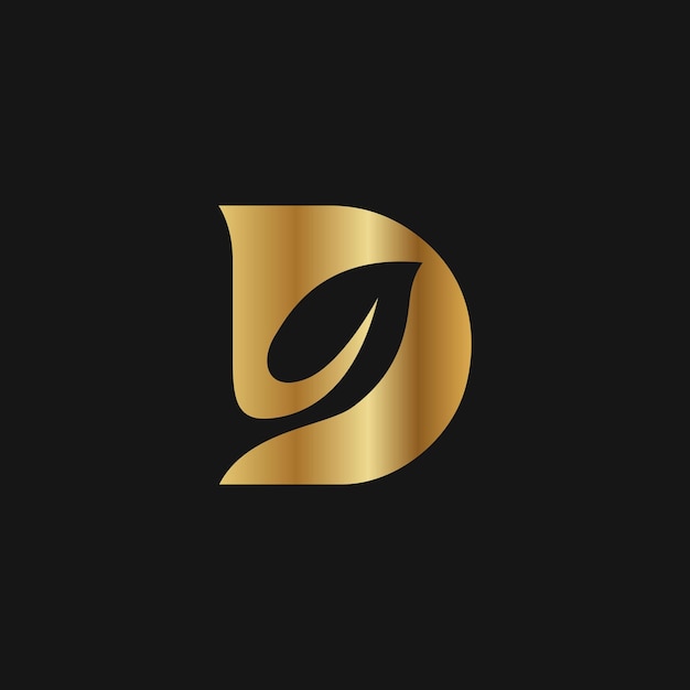 Vektor design des goldenen d-logos