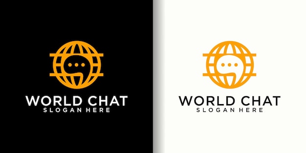 Design des logos für die welt-chat-verbindung