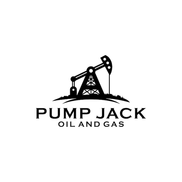 Design des Ölpumpen-Jack-Logos