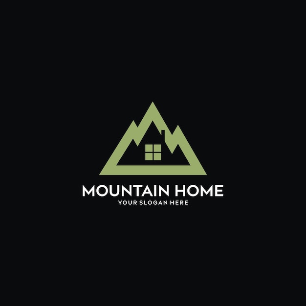 Vektor design des mountain-home-logos