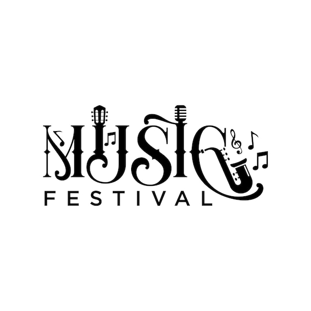 Design des musikfestival-logos