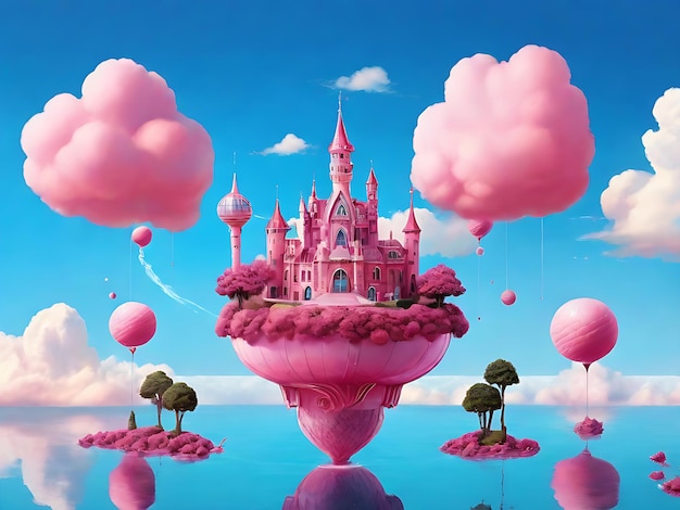Design des rosa Schlosses