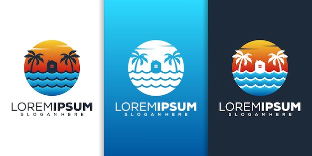 Vektor design des strandlogos