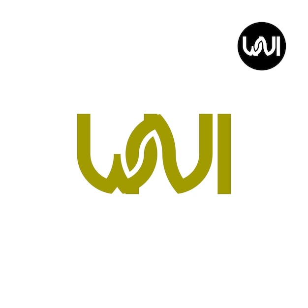 Vektor design des wni-logo-monogramms