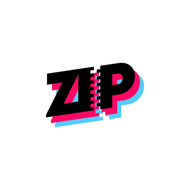 Design des zip-sicherheitslogos