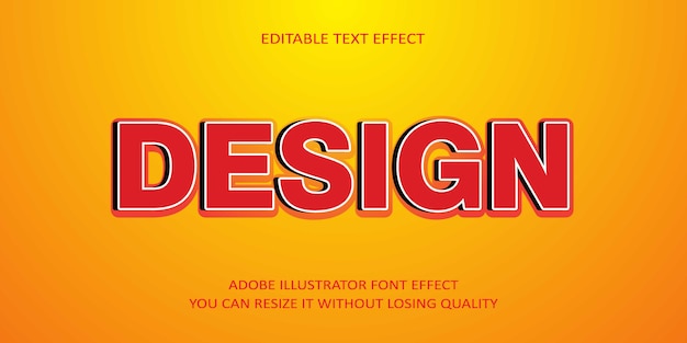 Design editierbarer text effekt font