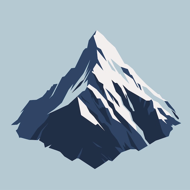 Design flache Silhouette der Bergkette