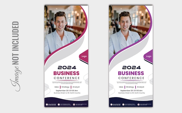 Vektor design für business-rollup-banner