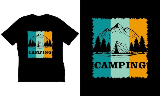 Design für camping-t-shirts