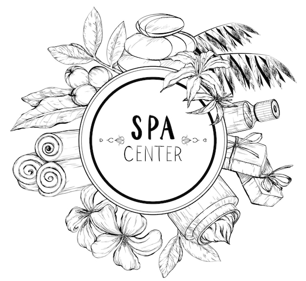 Vektor design für spa und schönheitssalon