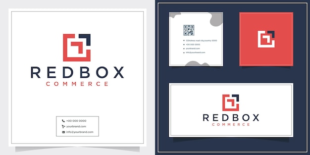 Design-inspiration und visitenkarte des technologie-red-box-logos