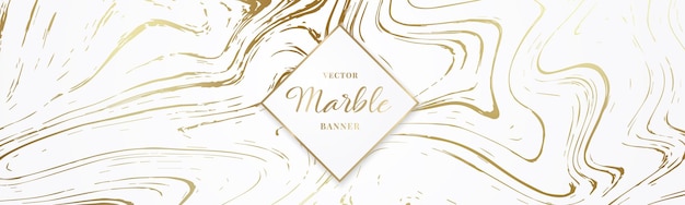 Vektor design langes banner mit marmorstruktur