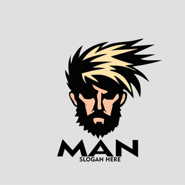 Vektor design-logo-symbol-charakter-maskottchen-mann