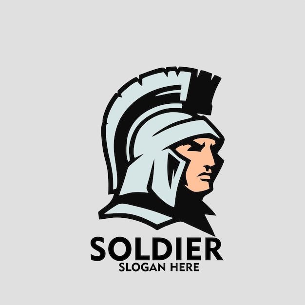 Vektor design-logo-symbol-charakter-maskottchen-soldat