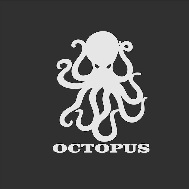 Vektor design-maskottchen-charakter-symbol oktopus