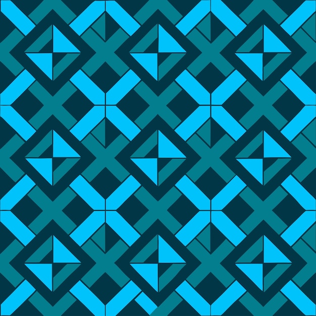 Design mit blauem geometrischem Muster