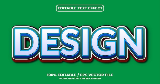 Vektor design-text-effekt-stil