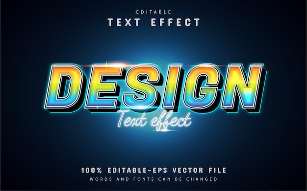 Design-texteffekt mit buntem farbverlauf
