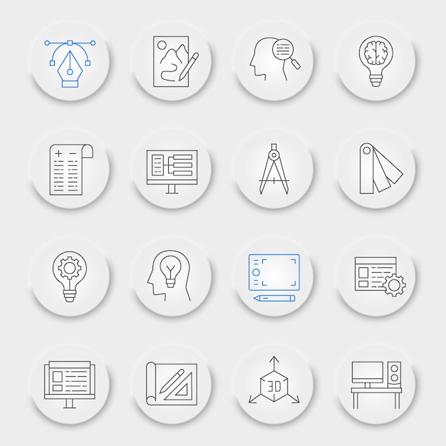 Design-Thinking-Line-Icon-Set