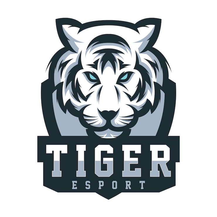 Vektor design tiger logo für gaming-sport