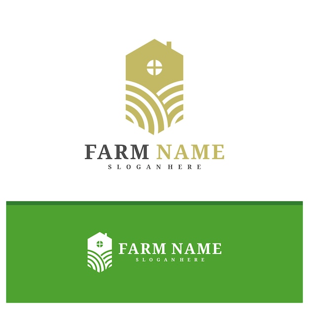 Design-vektor für das logo des bauernhauses creative farm logo concepts template illustration