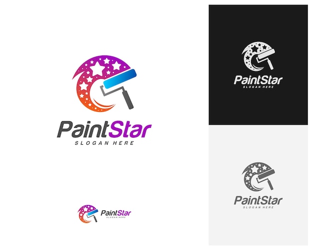 Design-vektor für das logo mit sternfarbe kreative farbe mit sternlogo-vorlage symbolsymbol