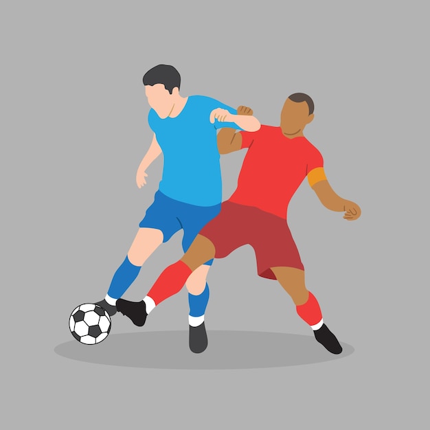 Design-vektorillustration des fußballspielers flache