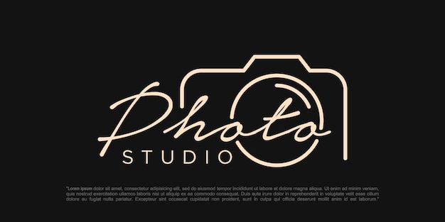 Vektor design-vektorvorlage für das logo des fotostudios