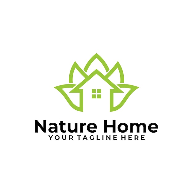 Design-vektorvorlage für das logo des naturhauses