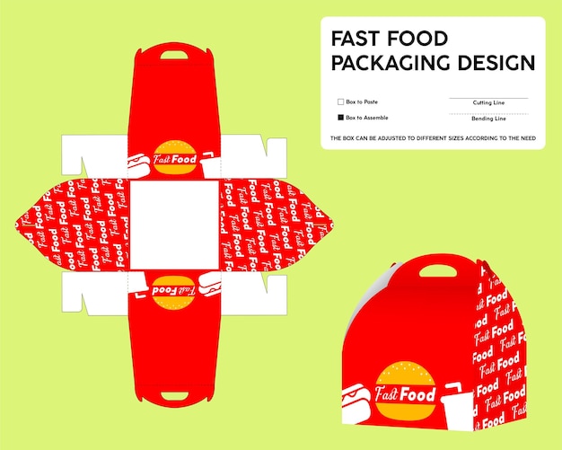 Design von fast-food-verpackungen