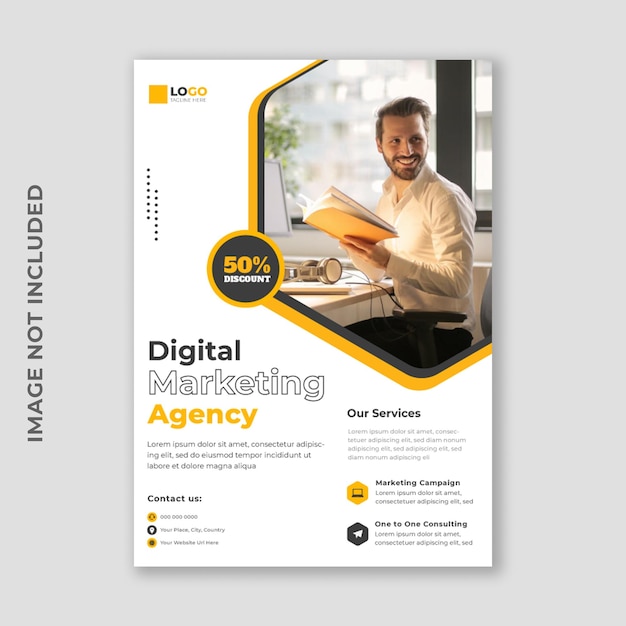 Design von Flyer-Vorlagen für digitales Marketing