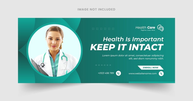 Design von gesundheitswesen-webbannern und facebook-cover-vorlagen