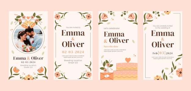 Design von Hochzeitsvorlagen