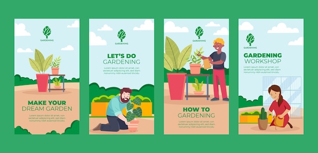 Design von Instagram-Geschichten im Garten