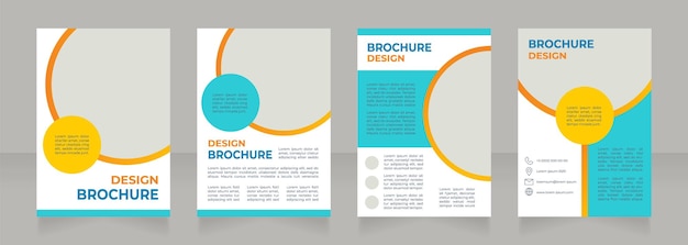 Design von leeren broschüren für entwickler von online-kursen