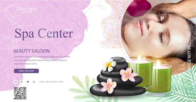 Design von Social-Media-Cover und Web-Banner-Vorlagen für Schönheitssalons