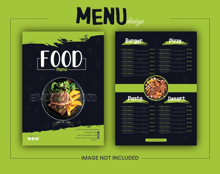 Design von Speisekarten für ein bekanntes Restaurant