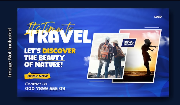 Design von Travel-Tour-Werbungs-Web-Banner-Vorlagen