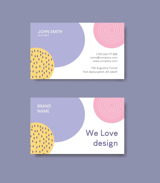 Design von Visitenkarten