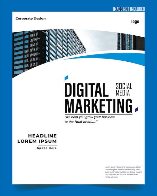 Vektor design von vorlagen für digitale marketing-flyer