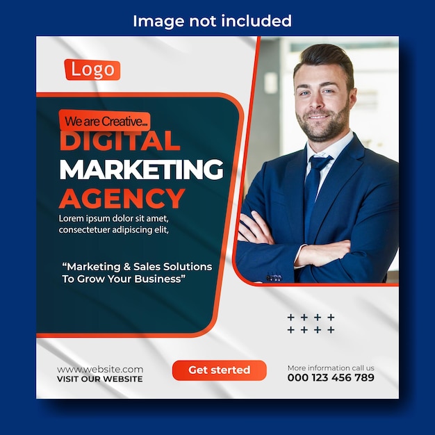 Design von Vorlagen für digitale Marketing-Posts in sozialen Medien